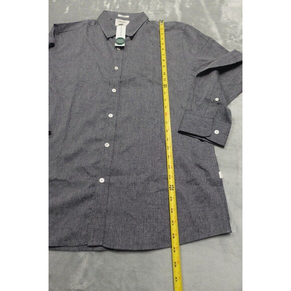 Julian & Mark Men's Size L Navy Blue Soft Textured Slub Shirt NWT - Picture 2 of 8